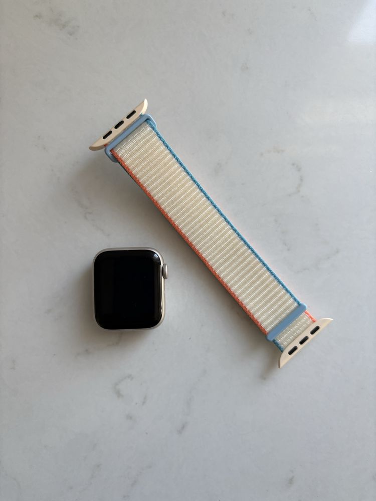 Nowy pasek do Apple Watch 42/44/45/49 mm kremowy sport loop starlight
