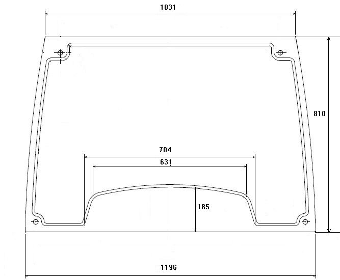 Szyba przednia Ursus C-380, C-392, 11054