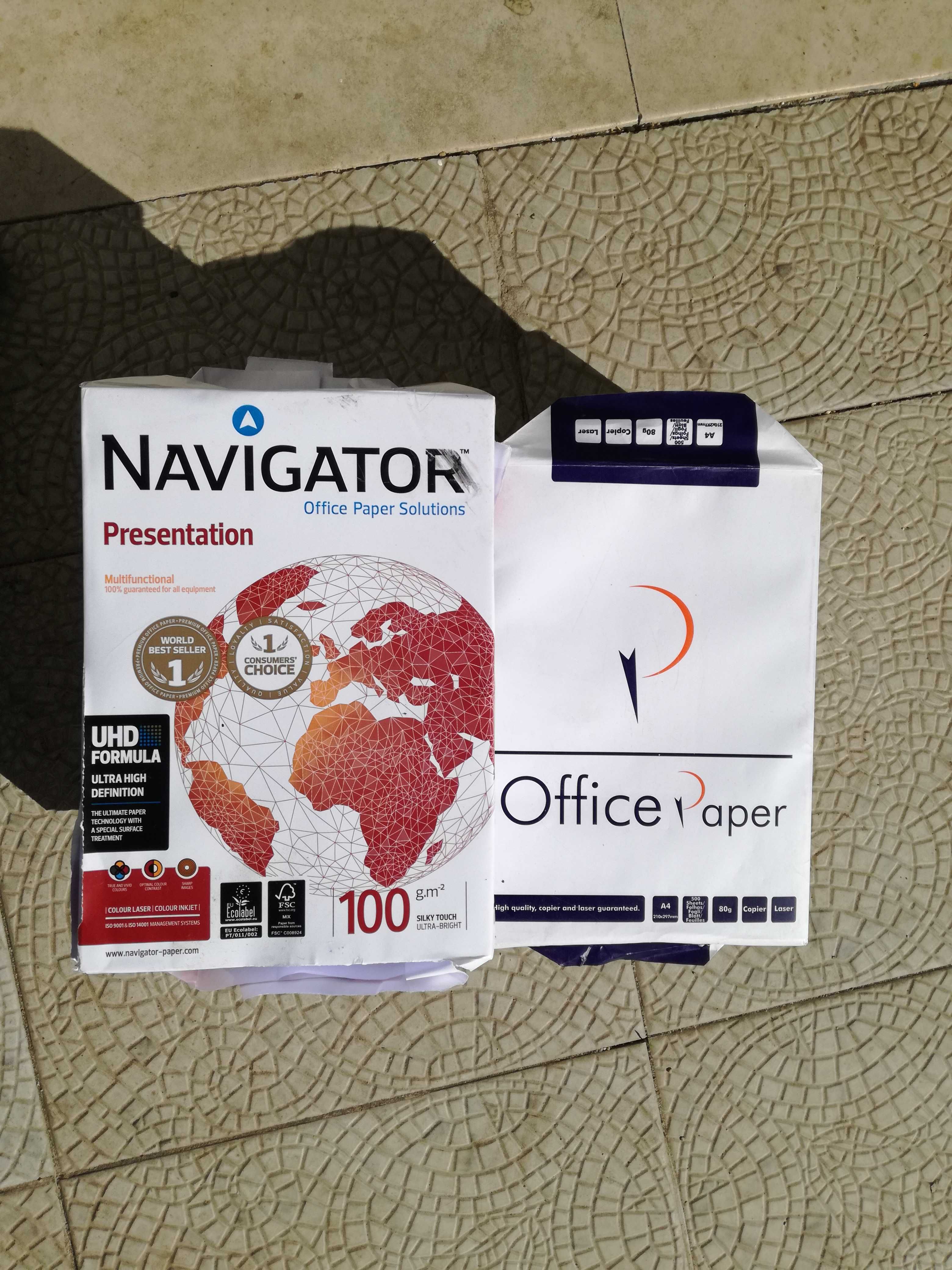 Resmas de papel Navigator ou Paper Office