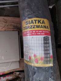 Siatka druciana ogrodzeniowa ogrodowa zgrzewana 150cm 15mb antracyt Pń