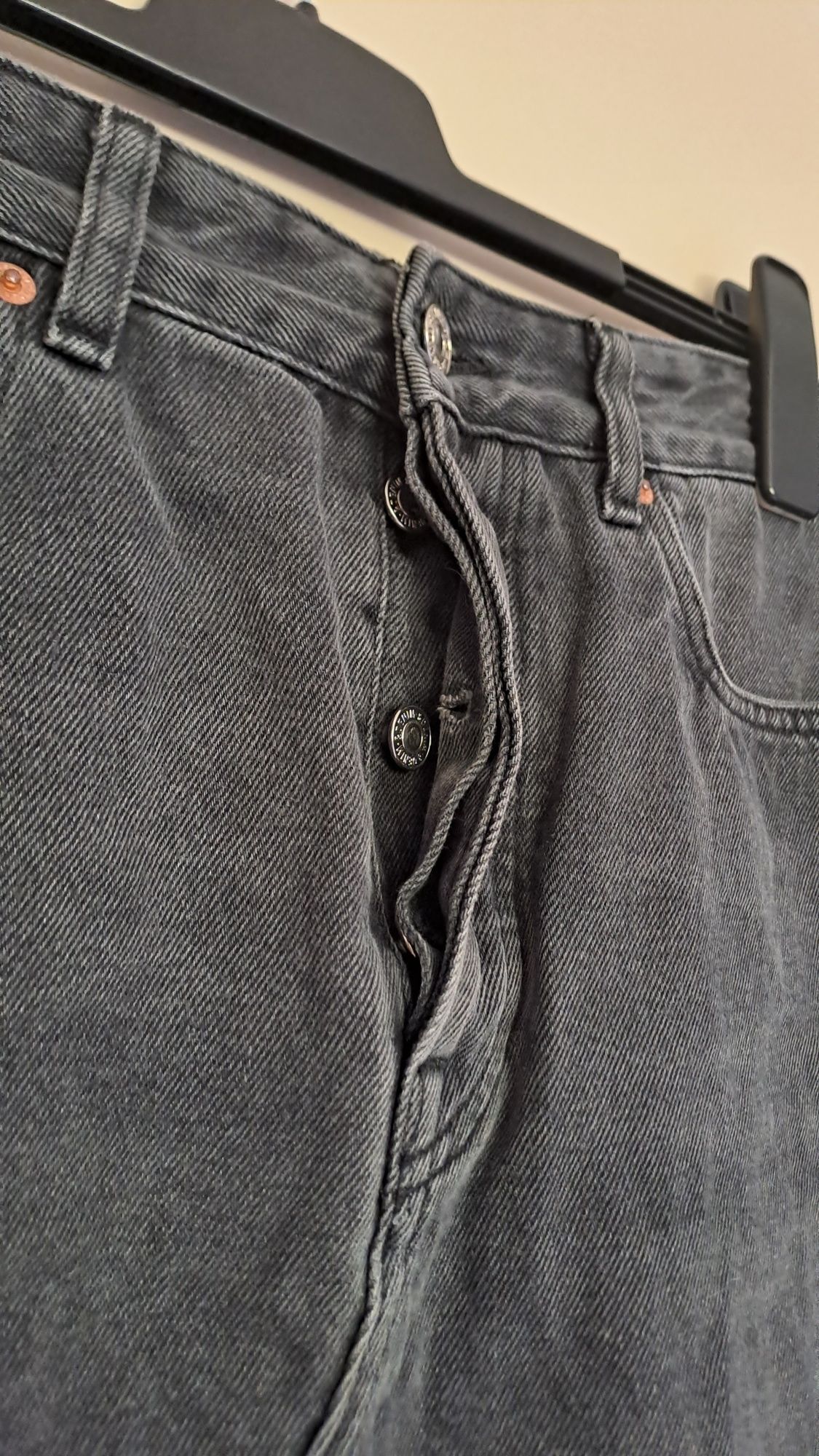 Spódnica trapezowa jeans &Denim plus size denim szara mini 42