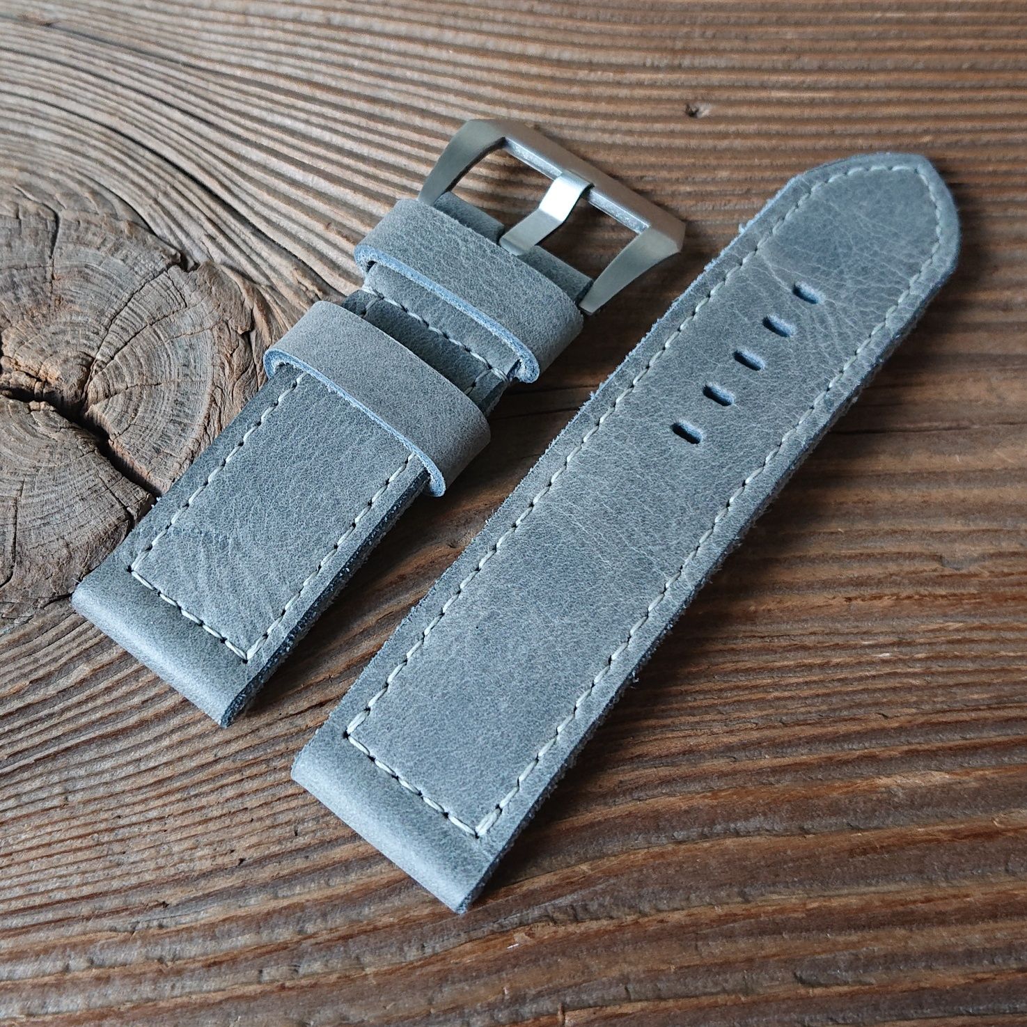Pasek do zegarka Panerai 24 mm handmade skórzany ręcznie robiony