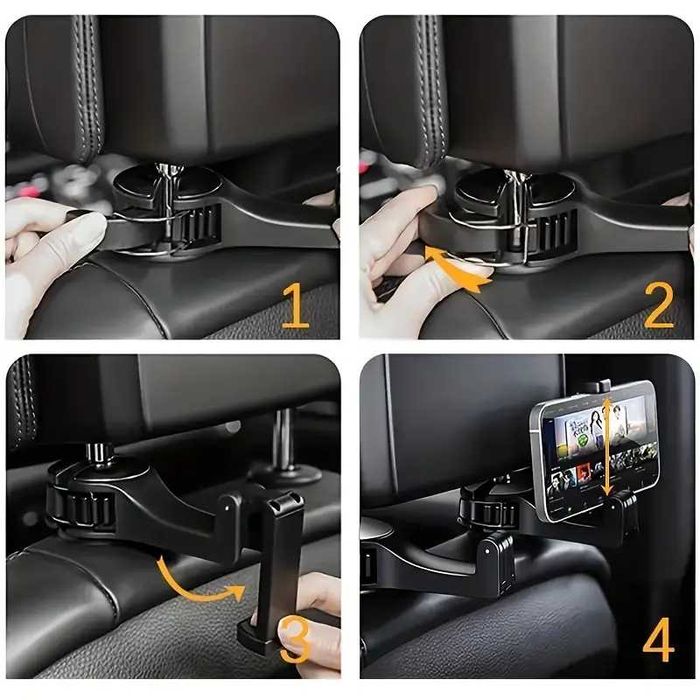 Suporte para tablet, telemóvel e saco para carro encosto banco