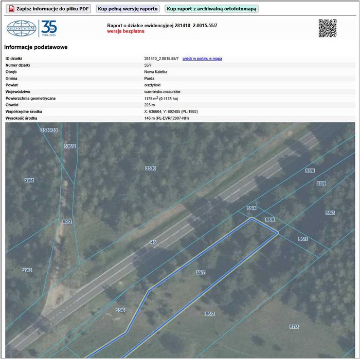 Działka w Nowej Kaletce