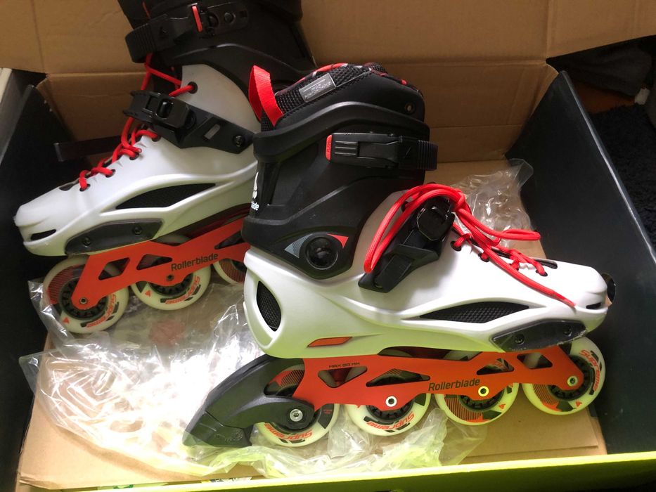 Rolki Rollerblade RB Pro X Grey / Warm Red rozmiar 44.5