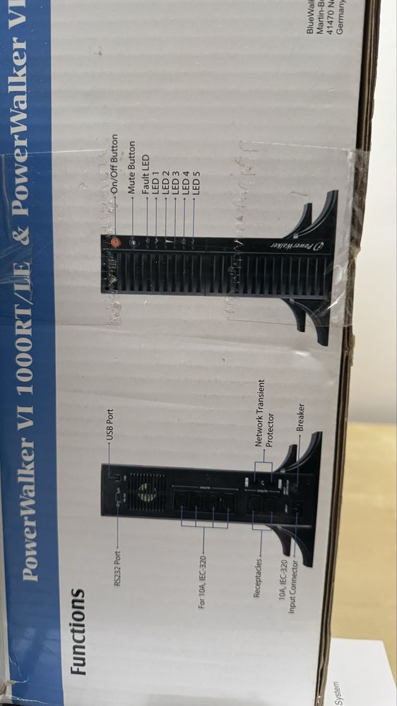 Zasilacz awaryjny UPS PowerWalker 1500VA 870W 6xIEC Rack Nowy