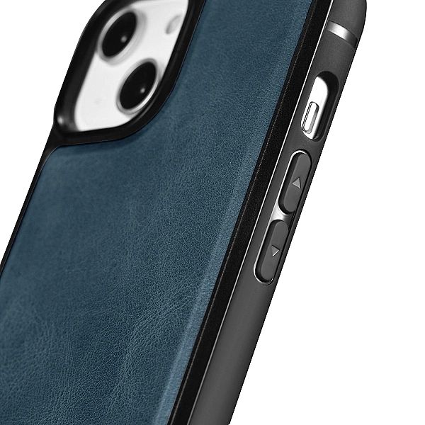 iCarer Leather Oil Wax etui pokryte naturalną skórą do iPhone 14 Pro n