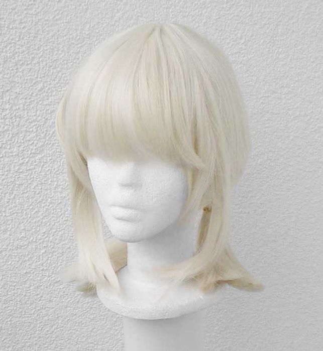 Klee Genshin Impact blond platynowa krótka peruka wig cosplay