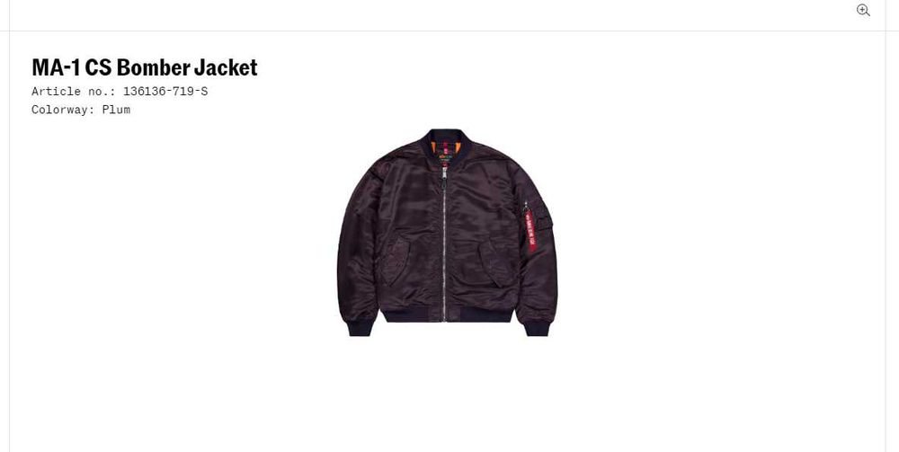 Новий оригінал Alpha Industries MA-1 бомбер