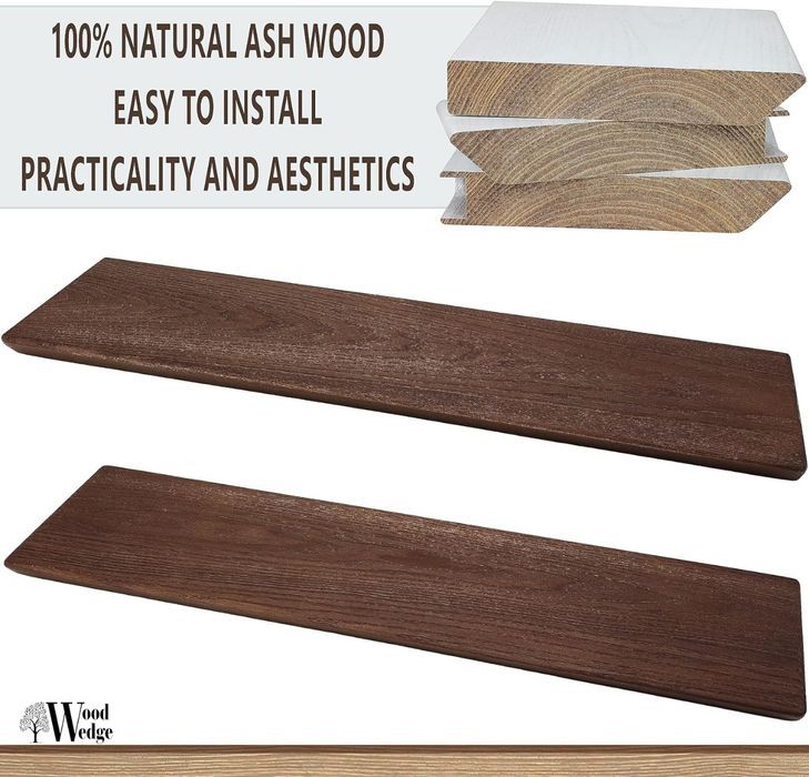 Wood Wedge Pływająca Półka Ścienna 60Cm Orzech Amerykański