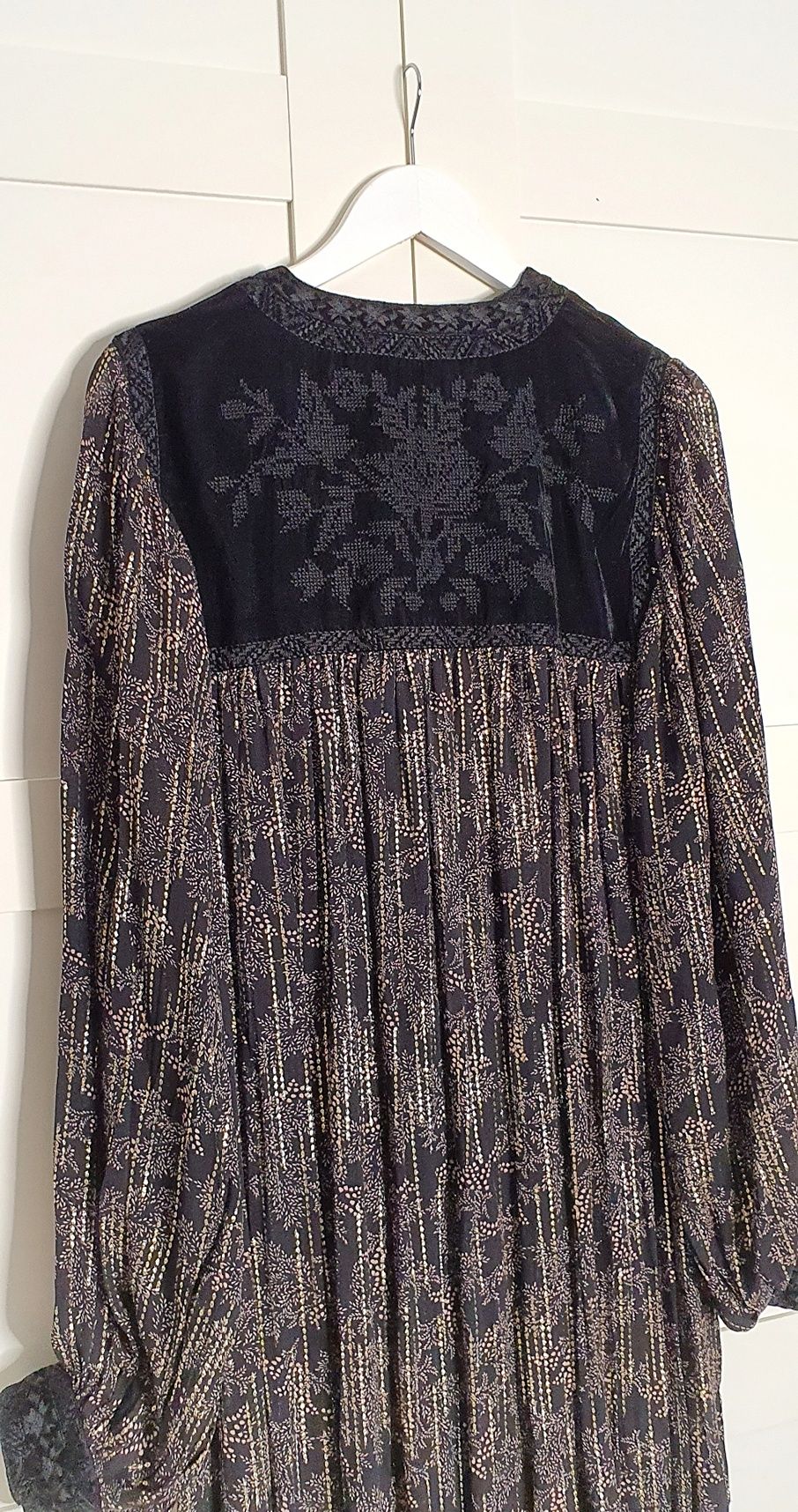 Kimono Zara narzutka booho bufiaste rękawy haft