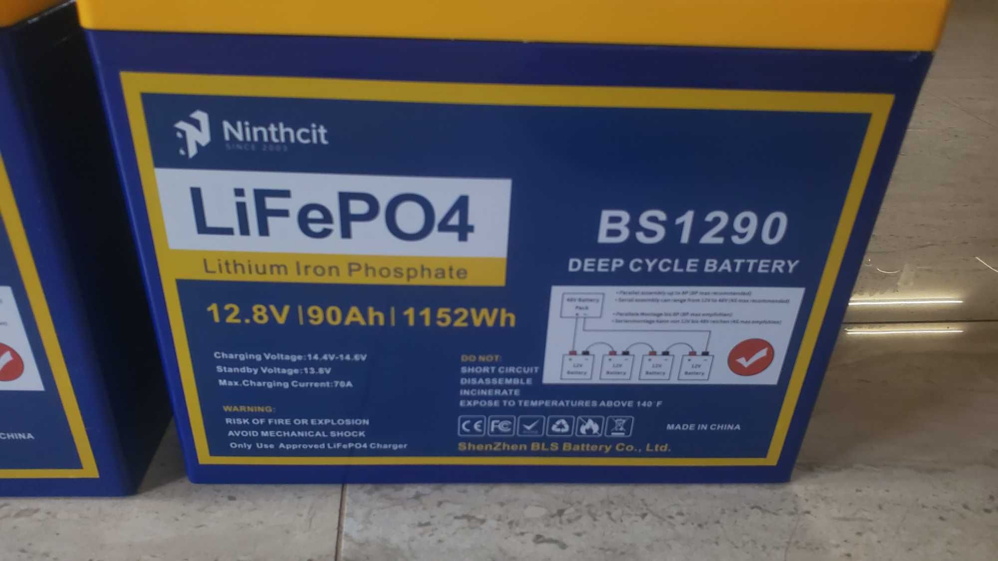 Аккумулятор LiFePO4 12 В 90Ач 2 шт. Куплен в Германии .