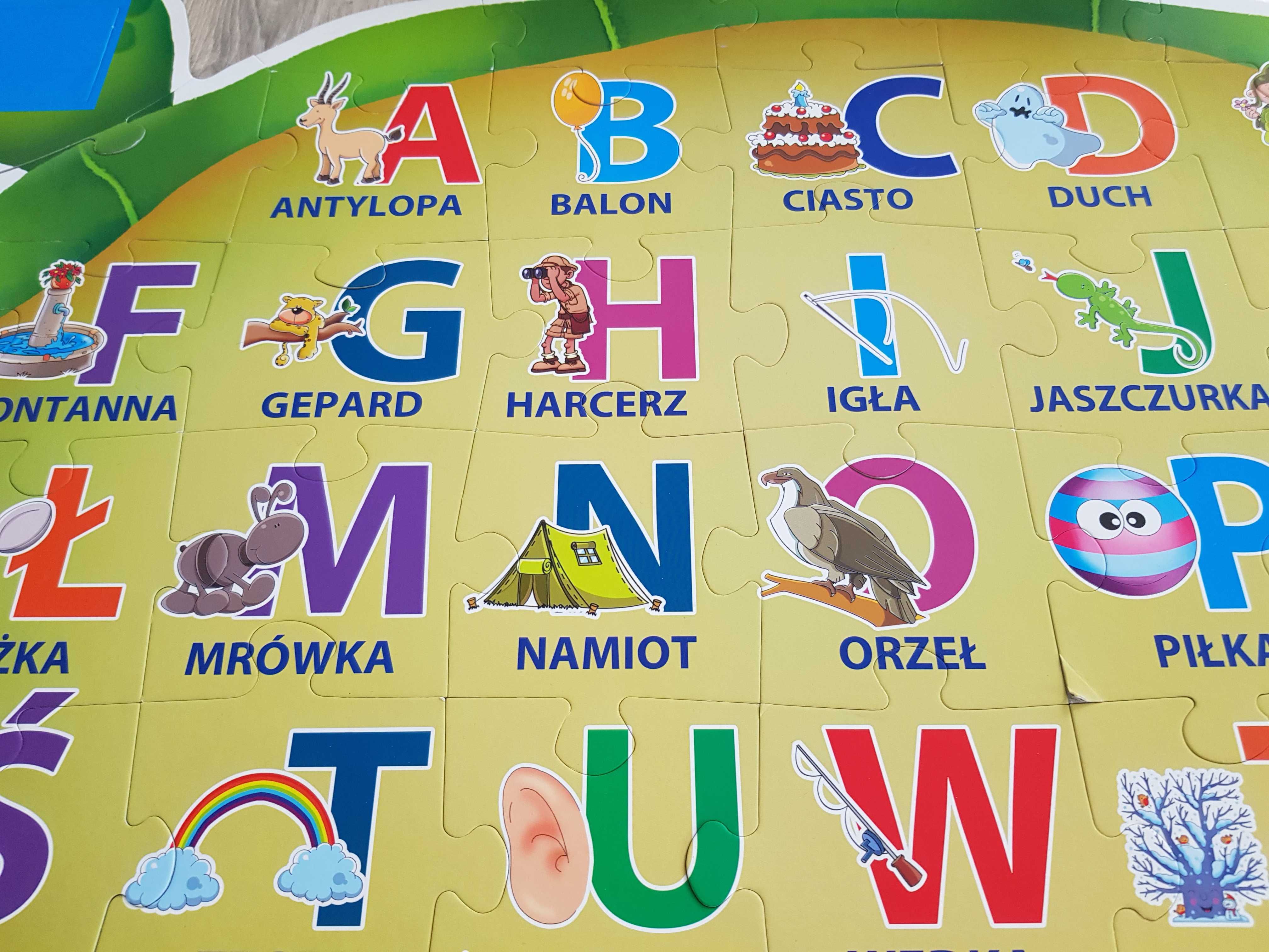 Żółw ABC puzzle edukacyjne Duże miękkie alfabet cyfry kształty