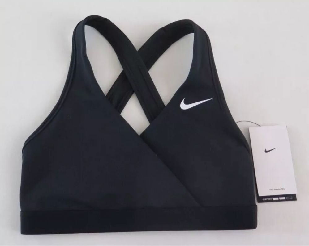 Топ (бюстгальтер) для фітнесу Nike (L,XL) Swoosh чорний New