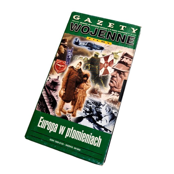 Europa w płomieniach Gazety Wojenne Film VHS Kaseta Wideo.