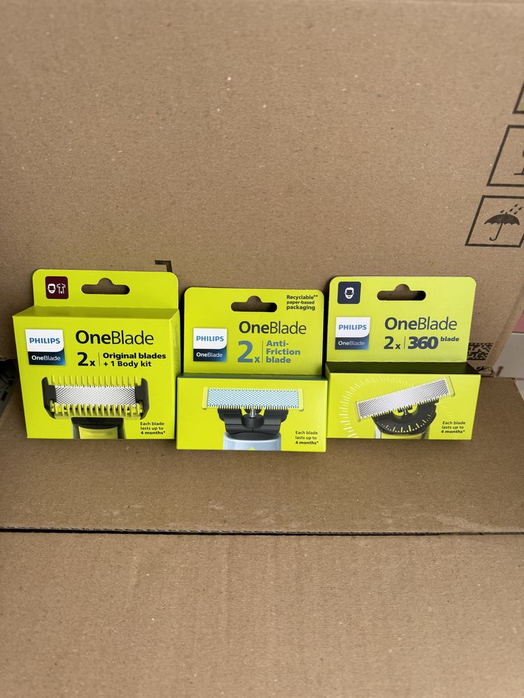 One Blade Philips Anti Friction, Body Kit, 360 Оригінальні змінні леза