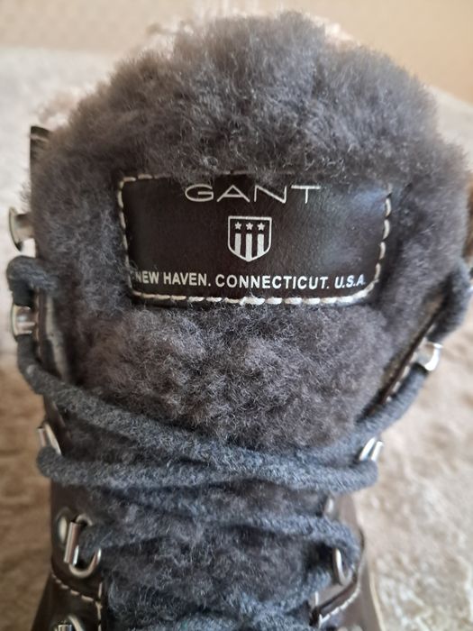 Зимние ботиночки GANT ,кожа ,цигейка.