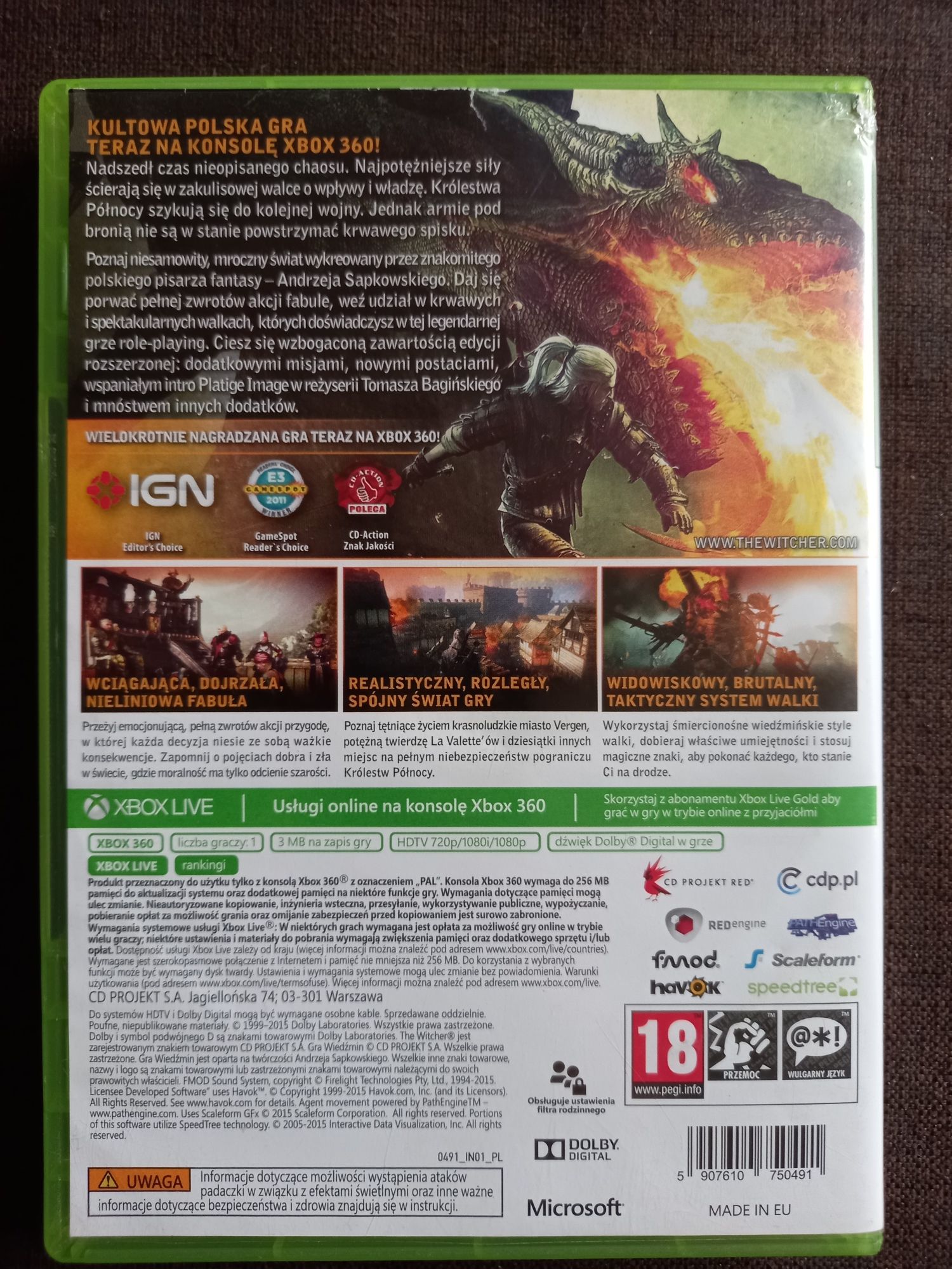 Gra Wiedźmin 2 Zabójcy Królów Edycja Rozszerzona na xbox360  Wiedzmin