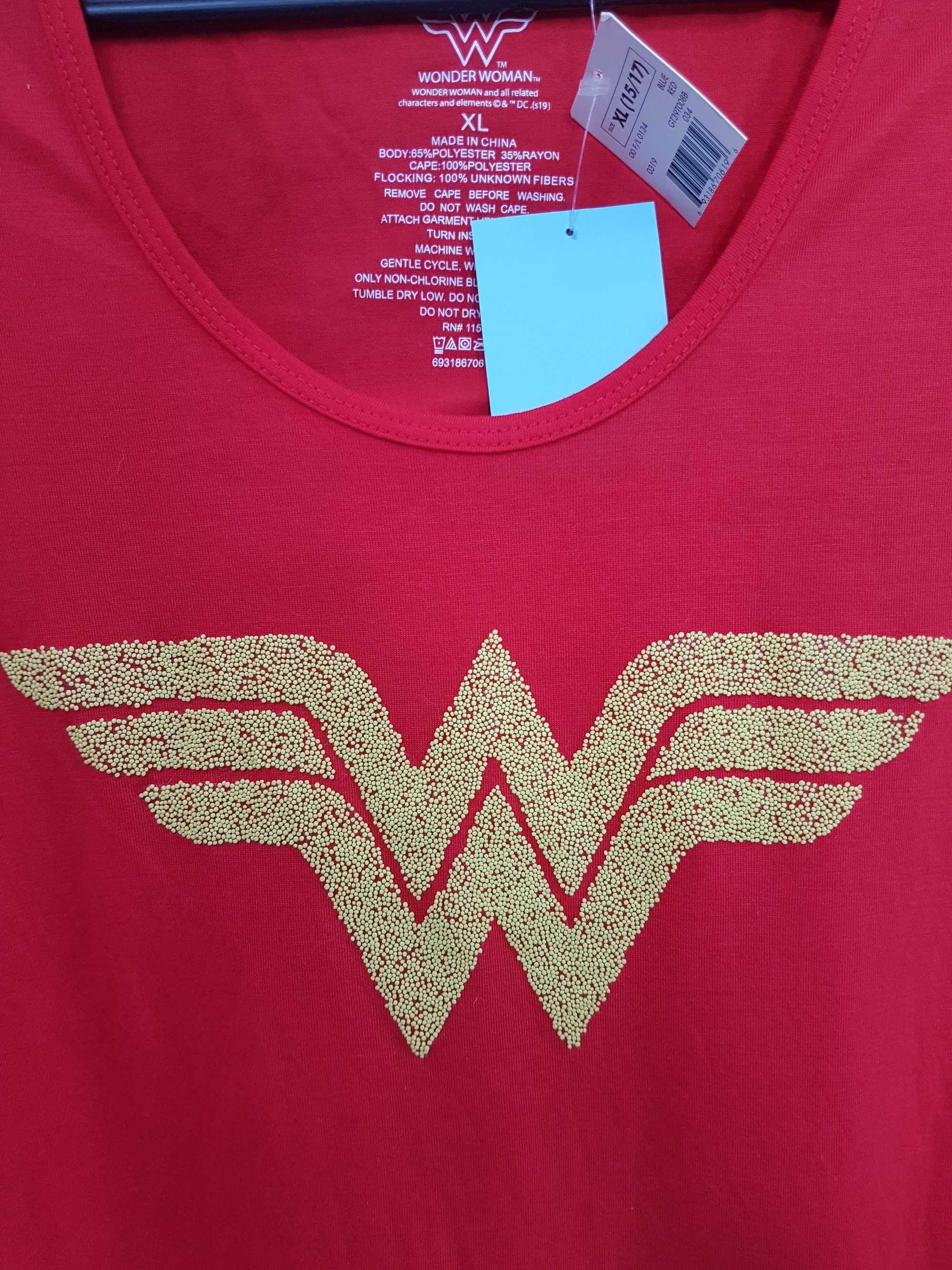 Przebranie bluzka z peleryną Wonder Woman rozmiar XL. A2358