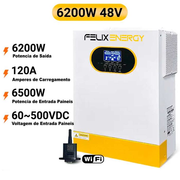 Inversor Híbrido 6200W Felixenergy Garantia 3 Anos
