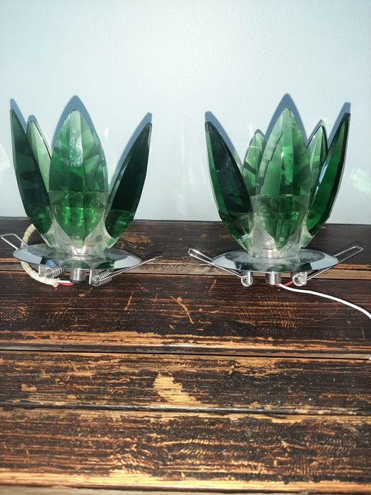 Lampki sufitowe do kg.kształt kwiatu ,szklane  2sz