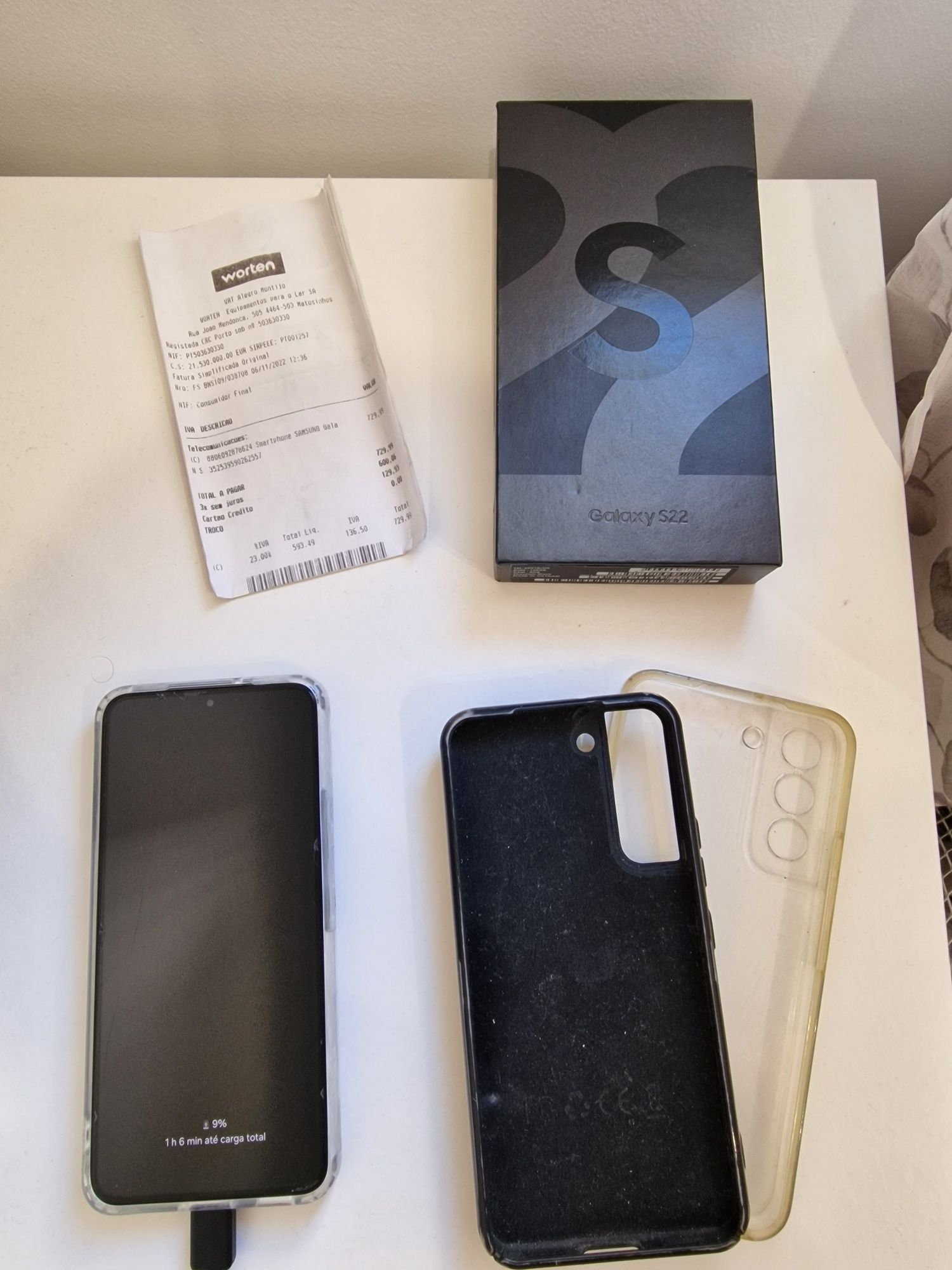 Samsung galaxy S22 com fatura + galaxy buds pro
