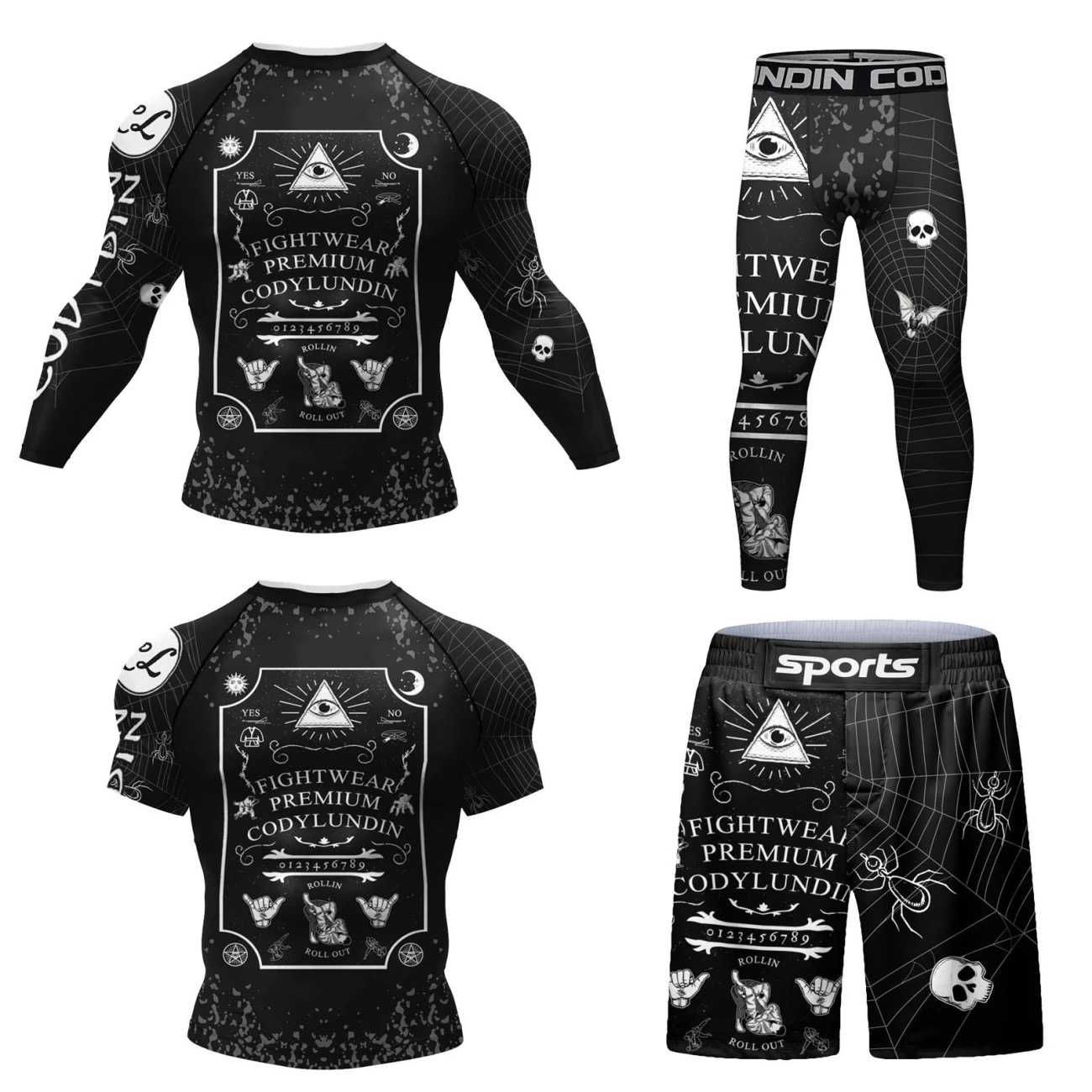 Комплект 3 в 1 Cody Lundin Jiu Jitsu, Dracon рашгард, шорти, футболка.
