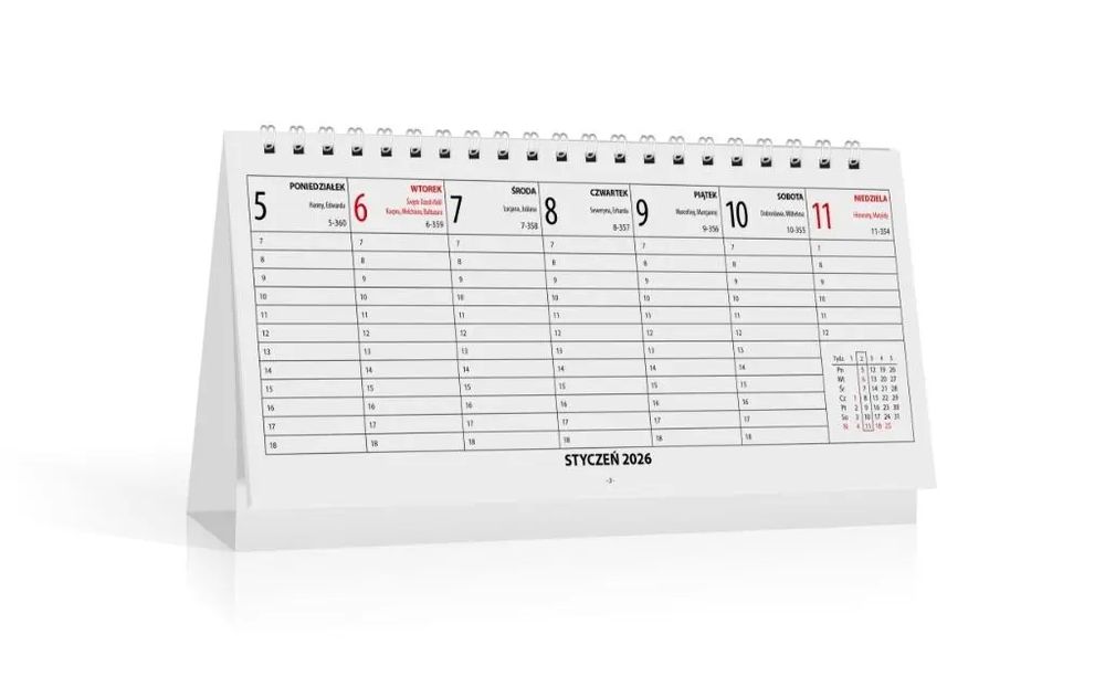 Kalendarz 2026 biurkowy. KALPOL.BIS kalendarze. Nowy Produkt