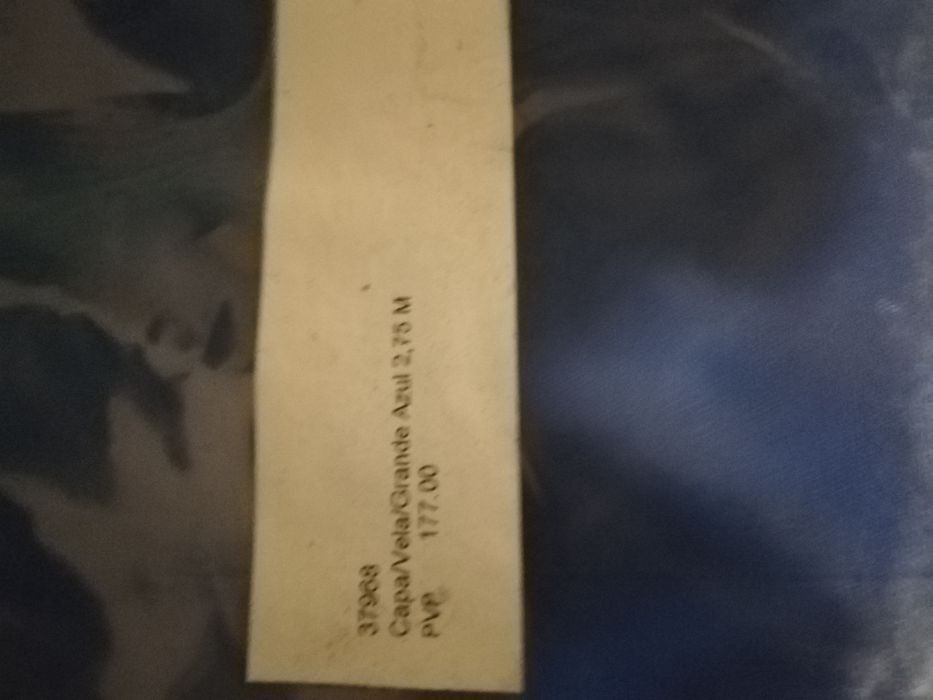 Capa de vela plastimo azul 2.75 e 2.50