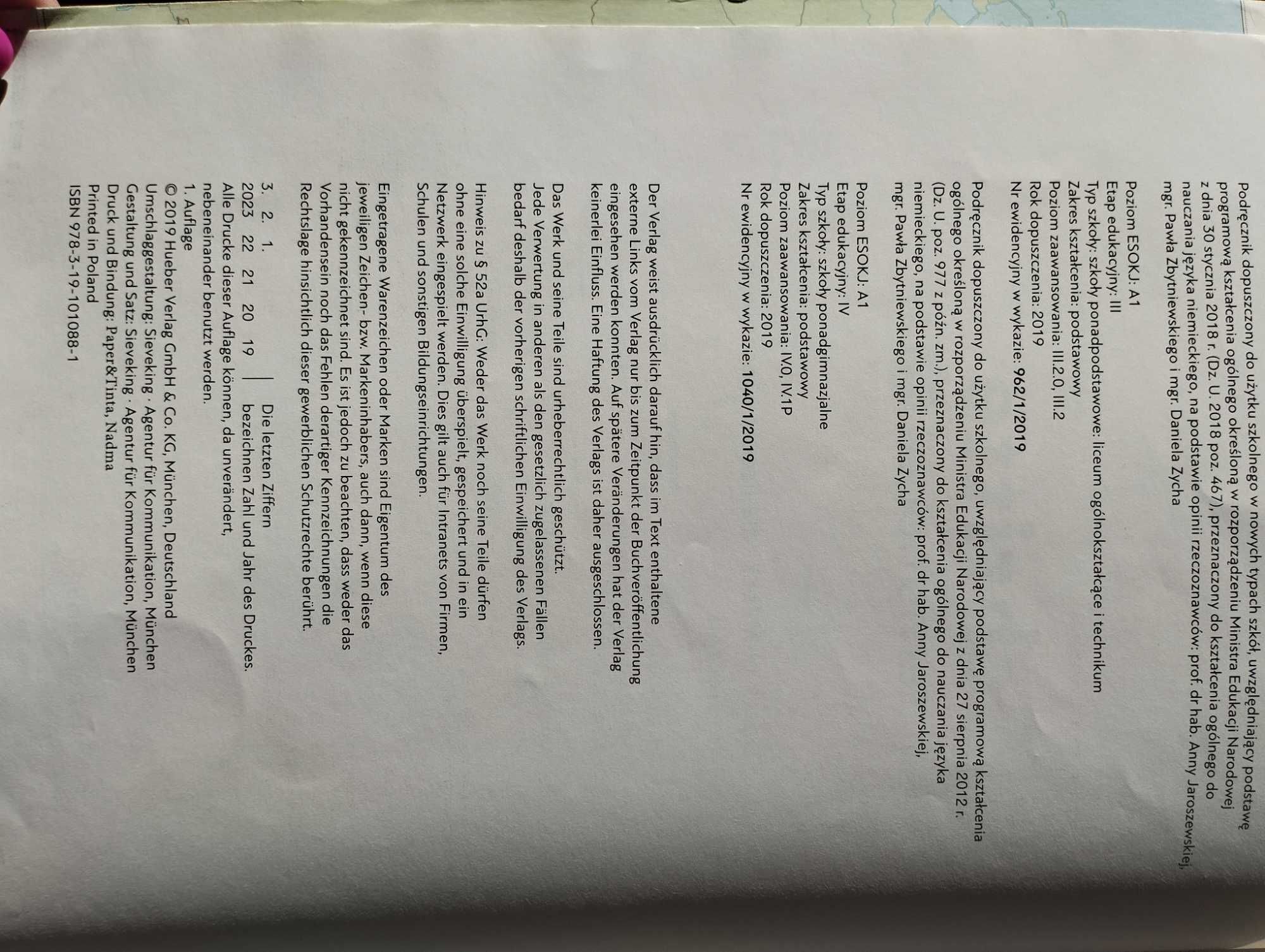 Podręcznik do języka niemieckiego Schritte 1