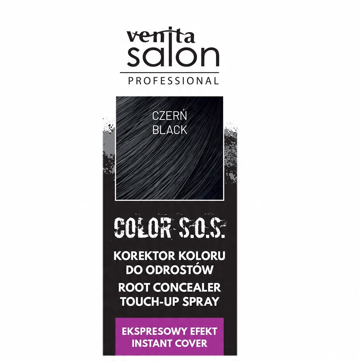 Venita S.O.S. Korektor ODROSTÓW koloru do odrostów CZARNY 75ml odrost