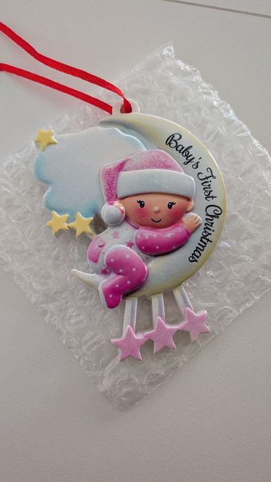 Enfeite “Baby’s First Christmas” – Novo
