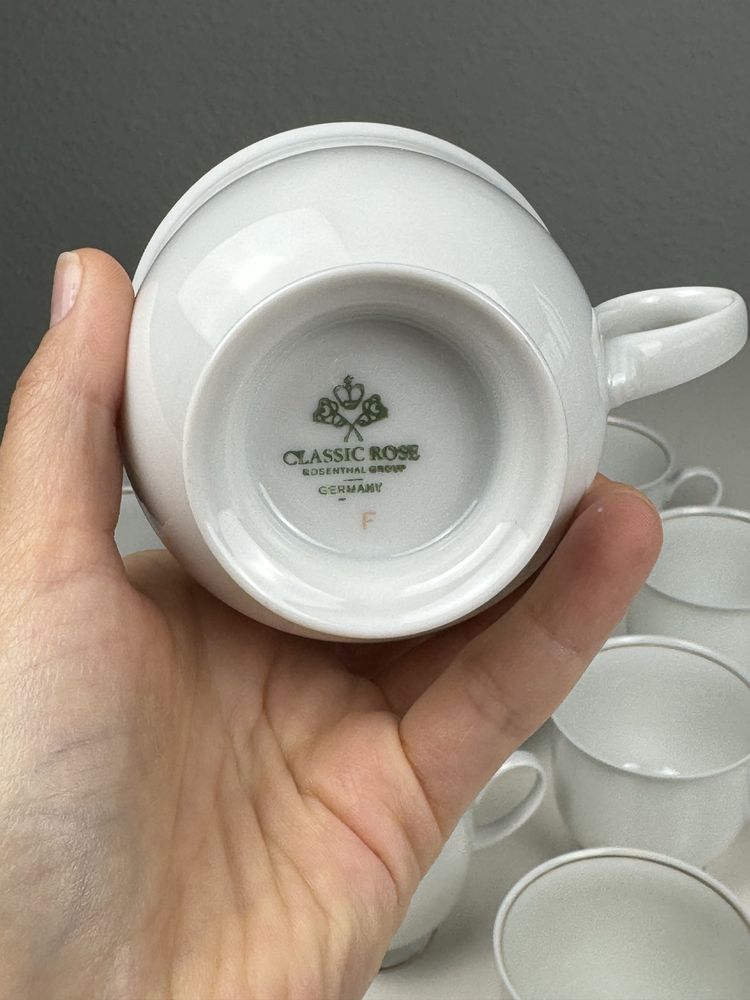 Porcelanowe kubki filiżanki Rosenthal Classic Rose