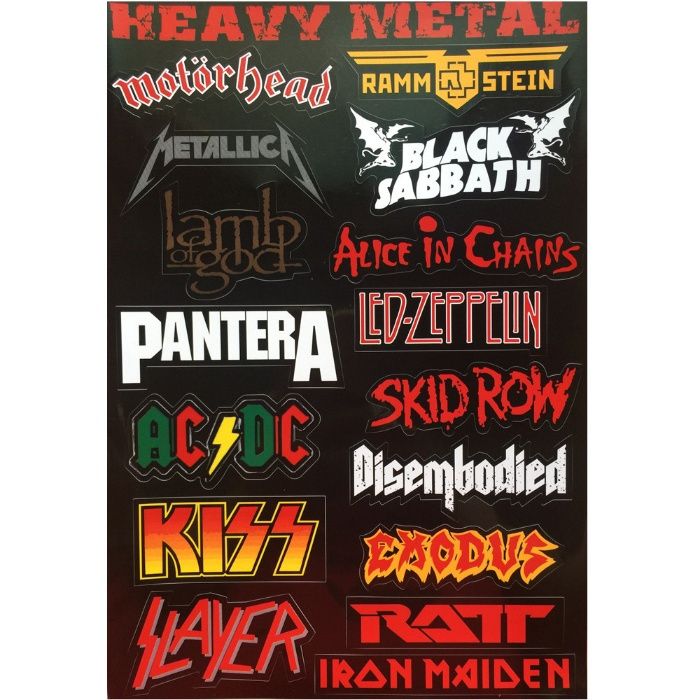 autocolantes bandas de heavy metal