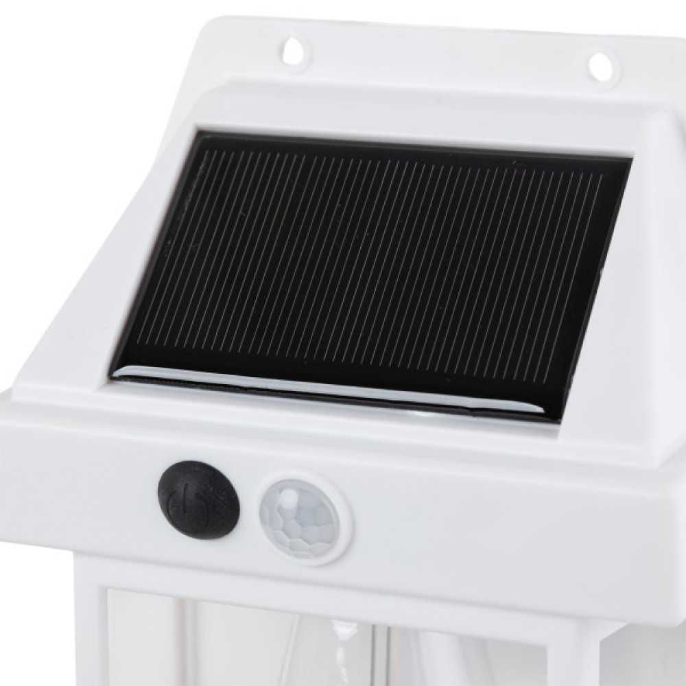 Aplique Solar IP44 3W 3000K 100Lm com Sensor PIR - Branco