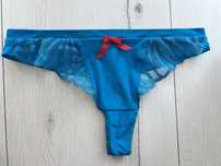Stringi Panache niebieskie koronka S 36 nowe bez metki