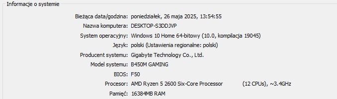Komputer Gamingowy - AMD Ryzen 5 2600 + Radeon RX 570, 16GB RAM, SSD