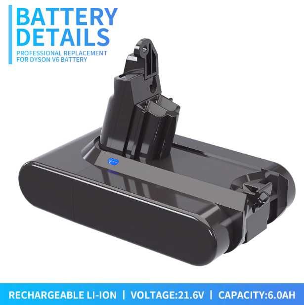 Bateria do Dyson 6000mAh V6 DC: 58 59 61 ... Nowy akumulator Dyson V6