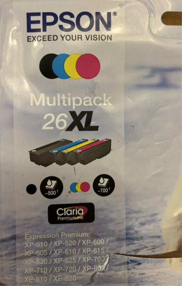 Komplet oryginalnych tuszy Epson 26XL