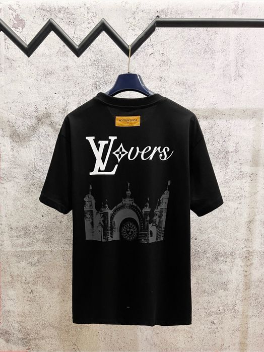 LOUIS VUITTON футболка мужская оверсайз черная унисекс оригинал