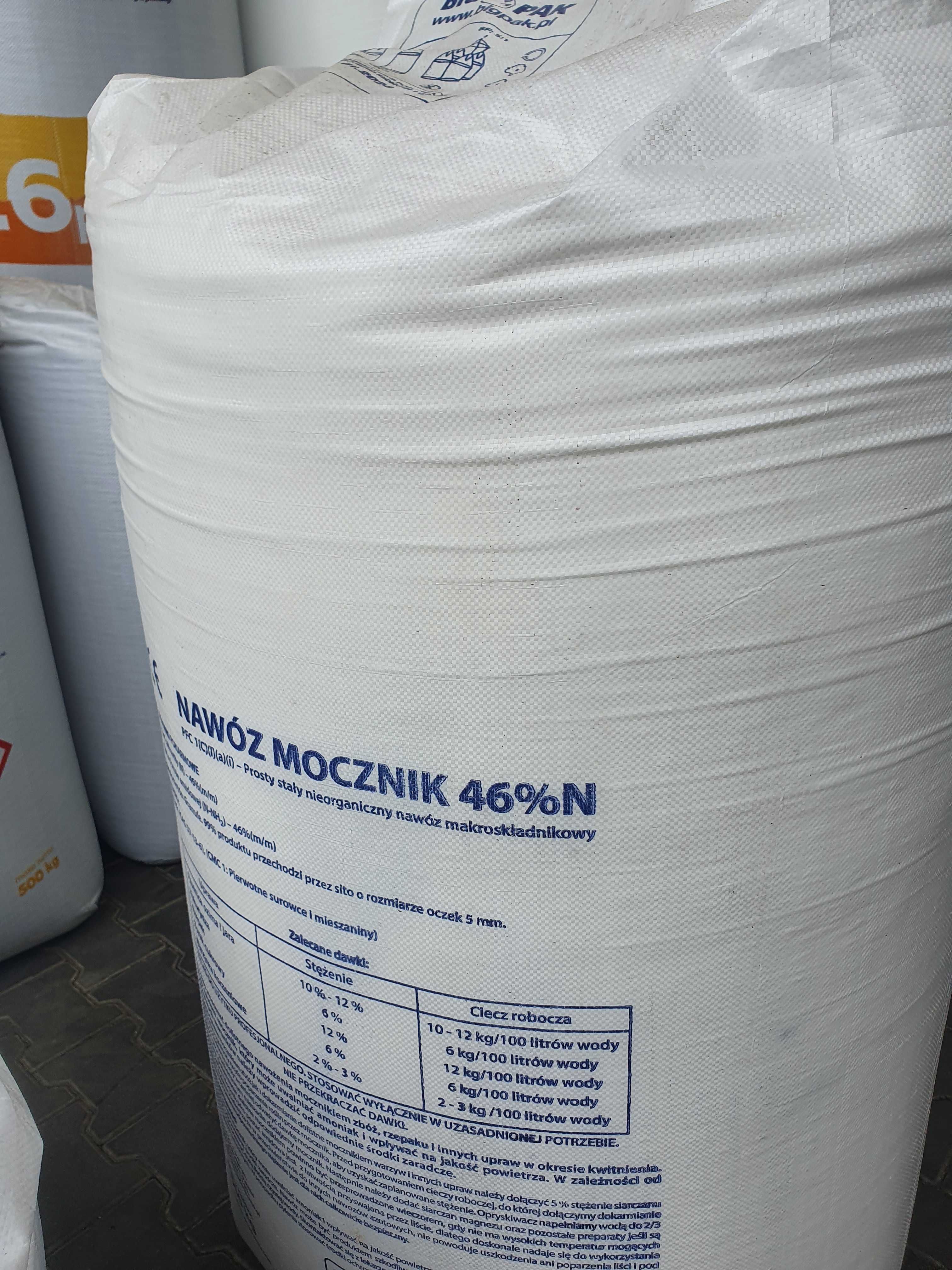 Mocznik import 46N %  bb 500 kg  NPK Polidap Saletra Sól potasowa