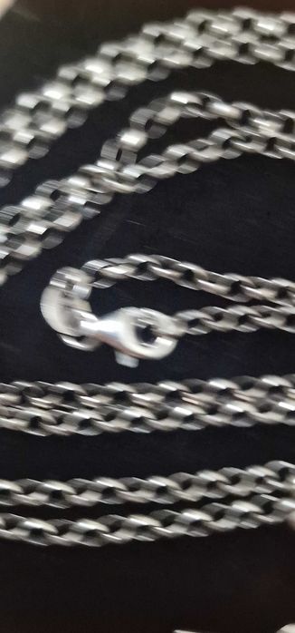 Colar prata 75cm com cruz