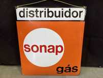 Placa esmaltada / chapa esmalte abaulada SONAP 54cm x 61cm alt.
