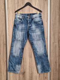 Niebieskie spodnie jeansowe loose fit męskie Jack & Jones 32/34