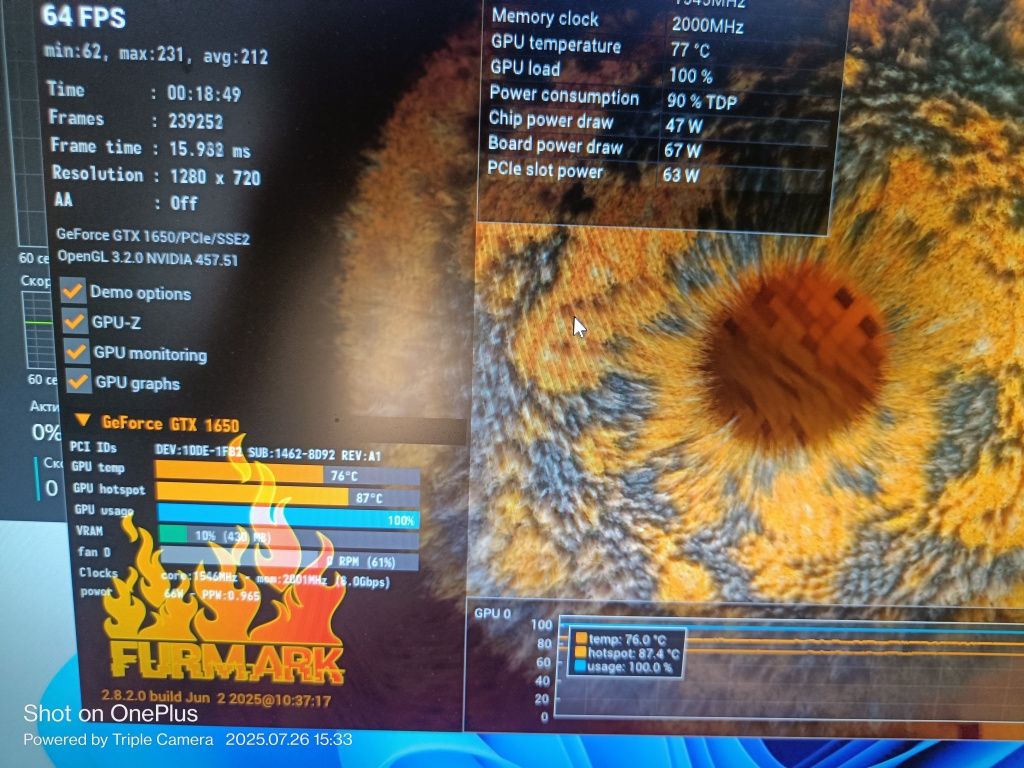 PC i7-7700/ram16/video 1650oc