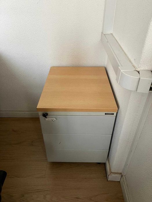 Mesas de escritório profissionais 1,60mx80cm com Bloco de gavetas