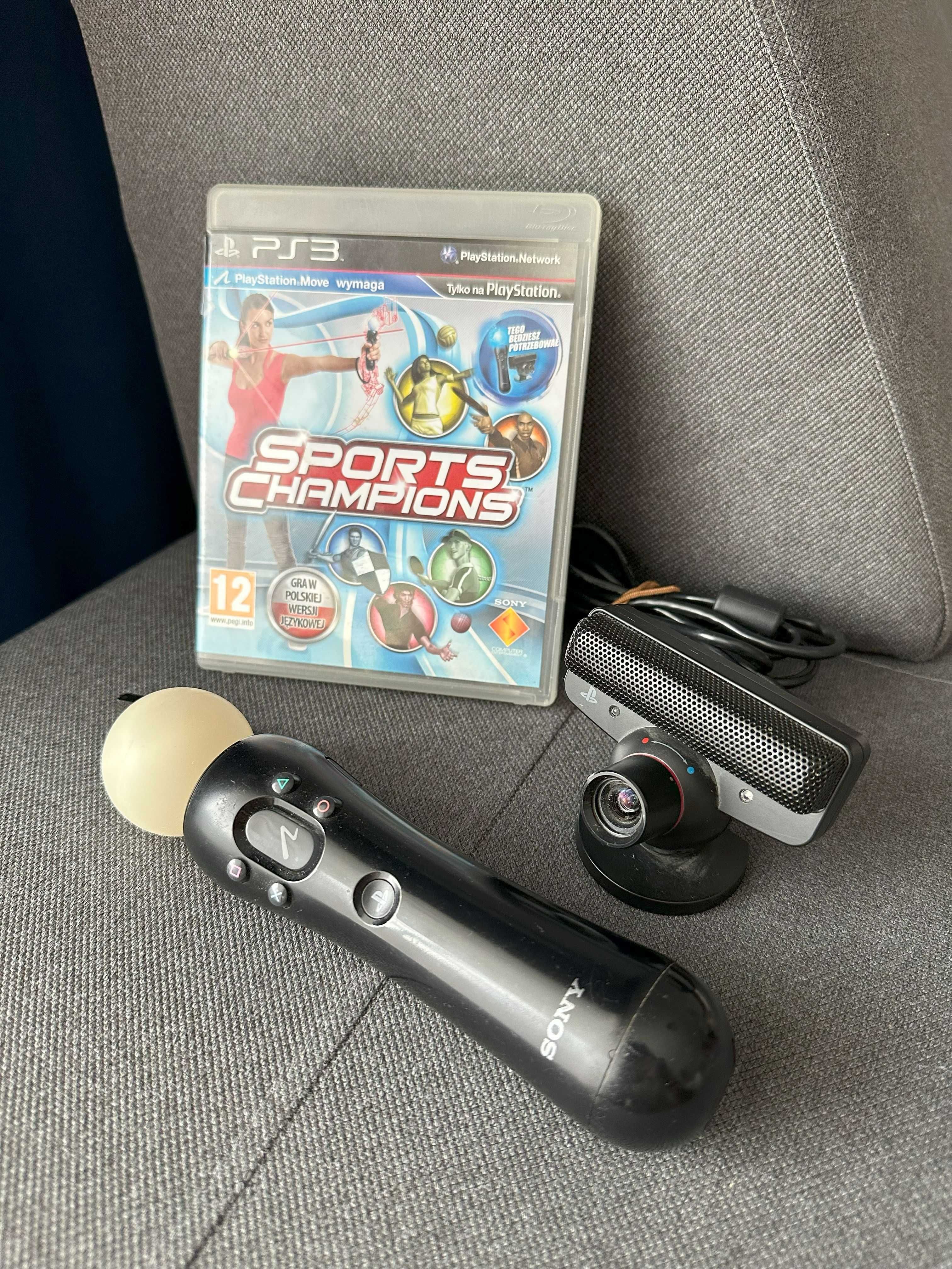 Zestaw kontrolera PS Move + kamera PS Eye + Sports Champions PL