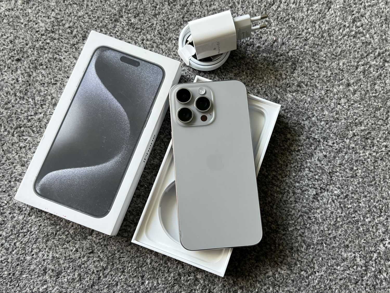 iPhone 15 PRO MAX 256GB TITANIUM GREY TYTANOWY Bateria 100% Gwarancja