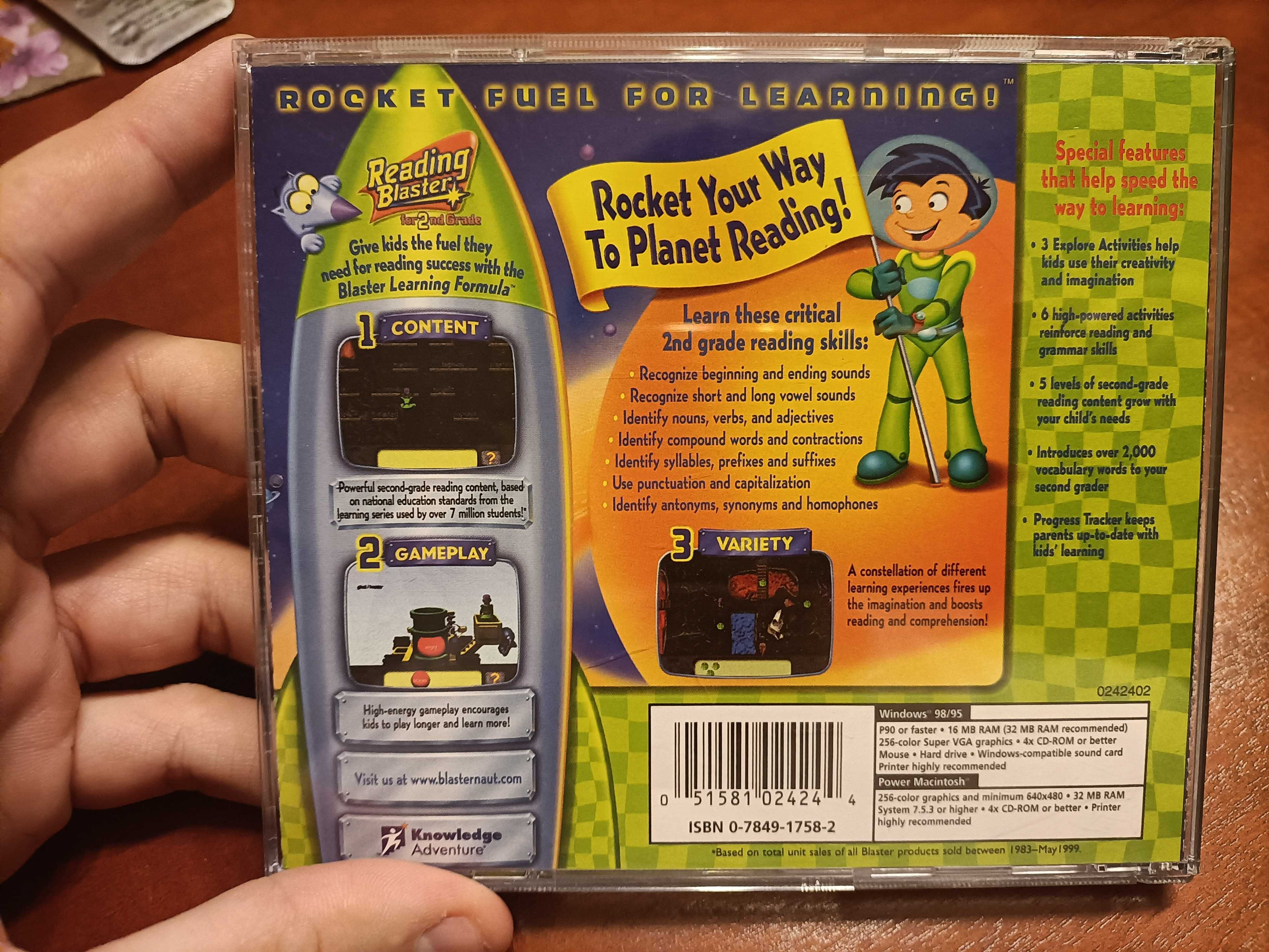 płyta cd knowledge adventure reading blaster