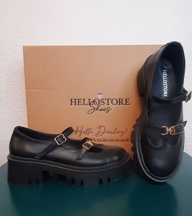 Шкіряні лофери Hellostore Mary Jane (мері джейн)